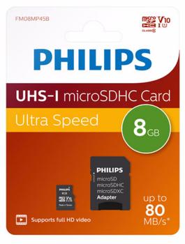 PHILIPS Memory Card 8 Gb Microsdhc  (FM08MP45B/00)