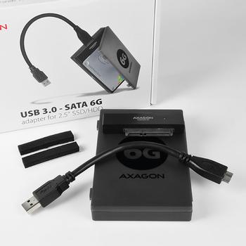 AXAGON USB3.0-SATA 6G UASP HDD External Adapter  Factory Sealed (ADSA-1S6)