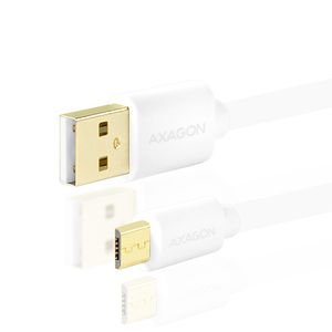 AXAGON AXAGON HQ Cable Micro USB <-> USB A. White. 0.2m Factory Sealed (BUMM-AM02QW)