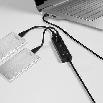 AXAGON 4x USB3.0 Charging Hub 1.2m Cable. MicroUSB Factory Sealed (HUE-S2BL)