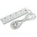 LINDY Power Strip 4-way Type G (UK) outlet. White Factory Sealed