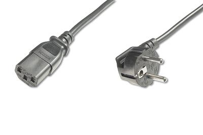 ASSMANN Electronic Power Cord. CEE 7/7 (Typ-F) 90µ angled - C13 M/F.  (AK-440100-025-S)
