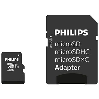 PHILIPS SD Micro SDHC Card  64GB Card Class 10 incl. Adapter (FM64MP45B/00)