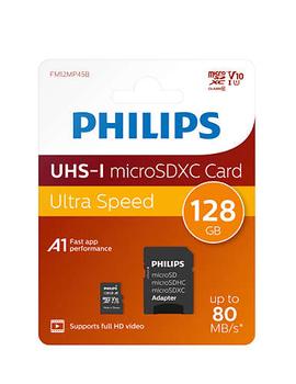 PHILIPS SD Micro SDHC Card 128GB Card Class 10 incl. Adapter (FM12MP45B/00)