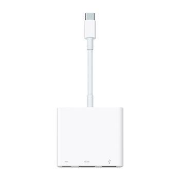 APPLE Digital AV Multiport Adapter - Adapter - USB-C male to USB, HDMI, USB-C (power only) female - 4K support - for 10.9-inch iPad Air, 11-inch iPad Pro, 12.9-inch iPad Pro, iMac, iMac Pro, MacBook Pro (MUF82ZM/A)