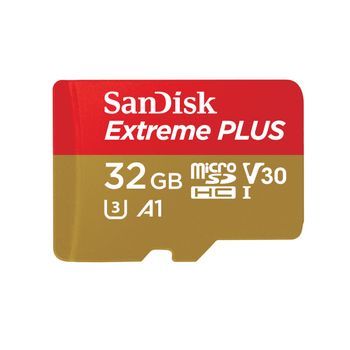 SANDISK Extreme Plus microSDHC 32GB + SDAdapter + Rescue Pro Deluxe 100MB/ sA1C10V30UHS-IU3 (SDSQXBG-032G-GN6MA)