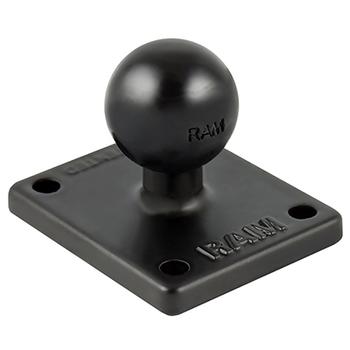 RAM MOUNT Ball Adapter with AMPS Plate 1'' Rubber Ball / 2" x 1.7" Base (RAM-B-347U)