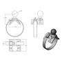 RAM MOUNT UNPKD RAM V BASE BALL AND STRAPS 1/2"-2" (RAM-B-108BU)