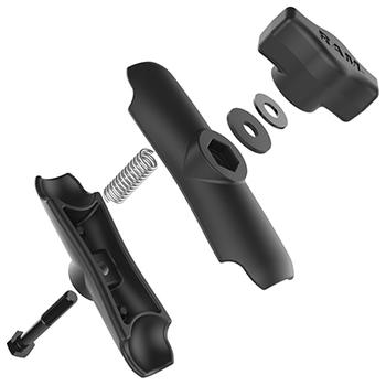 RAM MOUNT UNPKD RAM DOUBLE SOCKET ARM, (RAM-B-201U $DEL)