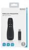 DELTACO Wireless presenter with laser pointer, up to 15m, black (WP-001)