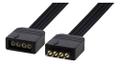 DELTACO LED Strip Extension cable, passive, 4-pin, 0.5m, black