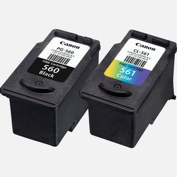 CANON n PG-560 / CL-561 Multipack - 2-pack - black, colour (cyan, magenta, yellow) - original - blister with security - ink cartridge - for PIXMA TS5350, TS5351, TS5352, TS5353, TS7450, TS7451 (3713C005)