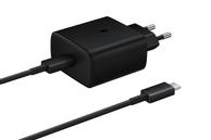 Samsung Travel Adapter EP-TA845 45W 3A - Super Fast Charge 2.0 inkludert USB-C-kabel - svart (EP-TA845XBEGWW)
