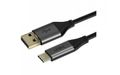 CABLETIME Premium USB-C: Han - USB-A: Han, 0,5m, USB 2.0, 5V3A, Nylon kappe