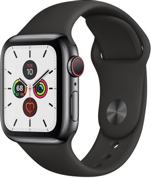 APPLE Watch S5 40 Sb Ss Blk Sp Cel-Ksw (MWX82DH/A)