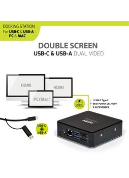 PORT DESIGNS USB-C/ USB-A Universal Docking Station 2 x 2K, 85W PD (901908)