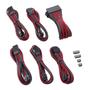 CableMod PRO ModMesh Cable Extension Kit - carbon/ rot (CM-PCAB-BKIT-NKCR-3PK-R)