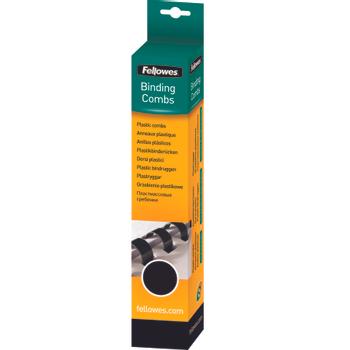 FELLOWES plast spiralryg sort   8mm(25) (5330702)