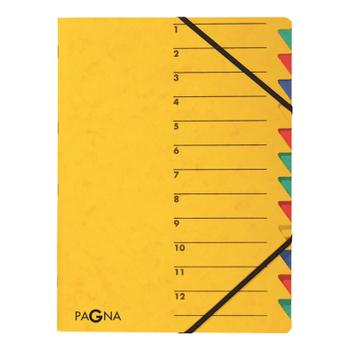 PAGNA Ordnungsmappe Easy 12 Fächer 1-12 gelb (24131-05)