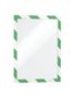 DURABLE DURAFRAME SECURITY Self-Adhesive Safety Sign & Document Holder with Magnetic Frame A4 Green/White (Pack 2) - 4944131