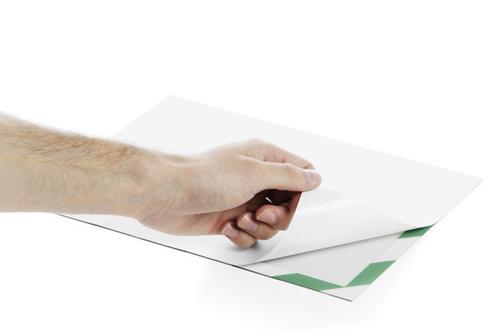 DURABLE DURAFRAME SECURITY Self-Adhesive Safety Sign & Document Holder with Magnetic Frame A4 Green/ White (Pack 2) - 4944131 (4944131)