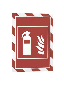 DURABLE DURAFRAME SECURITY Magnetic Frame Safety Sign & Document Holder A4 Red/White (Pack 5) - 4945132 (4945132)