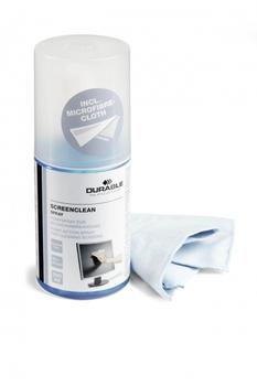 DURABLE SCREENCLEAN SPRAY 200ml Pump Action Spray + Cloth 582300 (582300)
