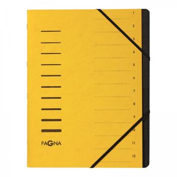 PAGNA Ordnungsmappe 12 Fächer 1-12 gelb (40059-05)