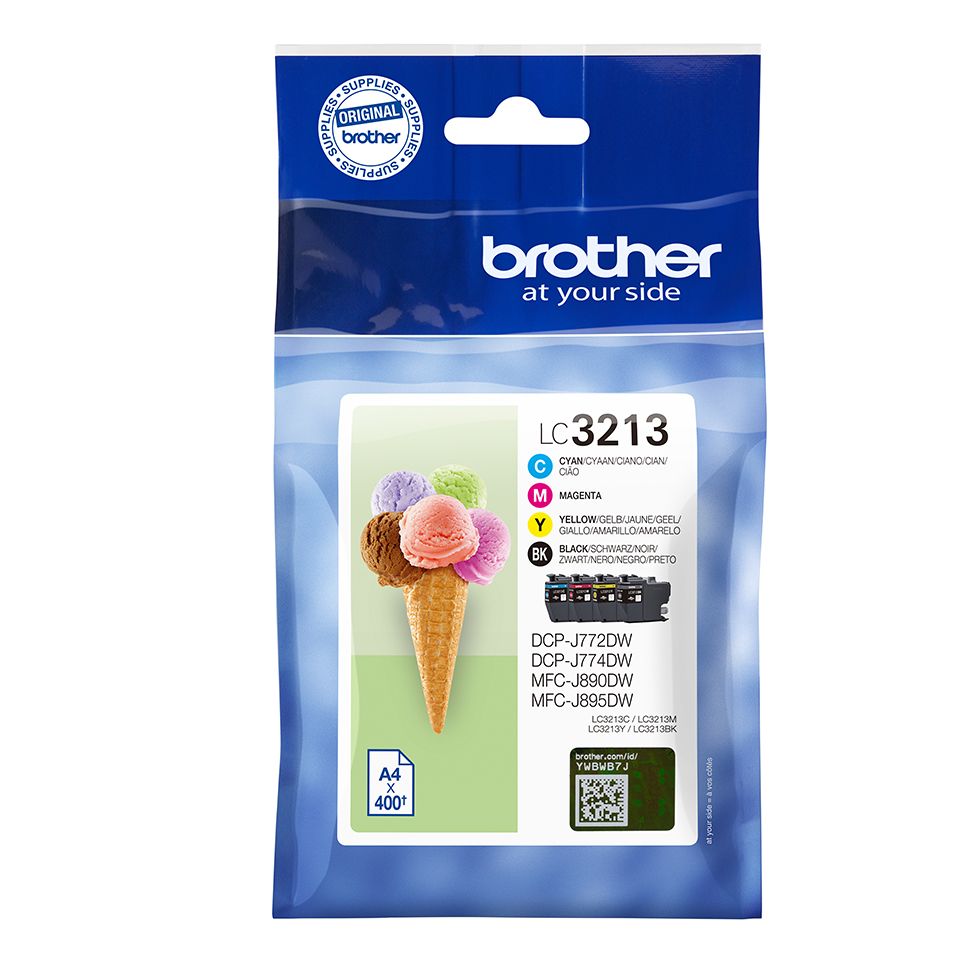 BROTHER LC3213 - 4-pack black, yellow, cyan, magenta - original - ink cartridge - for Brother DCP-J772DW, DCP-J774DW, MFC-J890DN, MFC-J890DW, MFC-J890DWN, MFC-J895DW | Synigo