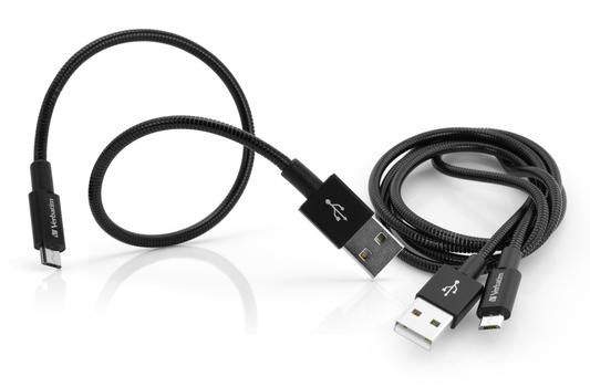 VERBATIM Micro B USB Kabel Sync & Charge 1m + Micro B USB Ka (48875)