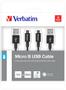 VERBATIM Micro B USB Kabel Sync & Charge 1m + Micro B USB Ka (48875)