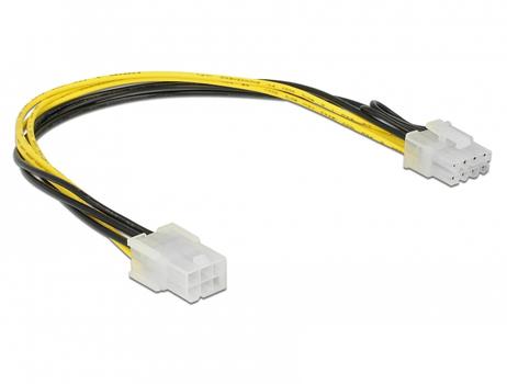 DELOCK PCI Express power cable 6 pin female > 8 pin male 30 cm (85535)