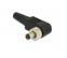 DELOCK Connector DC 5.5x2.5mm,  9.5 mm length, male, angled
