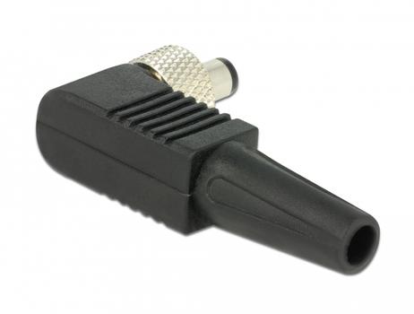 DELOCK Connector DC 5.5x2.5mm,  9.5 mm length, male, angled (90290)
