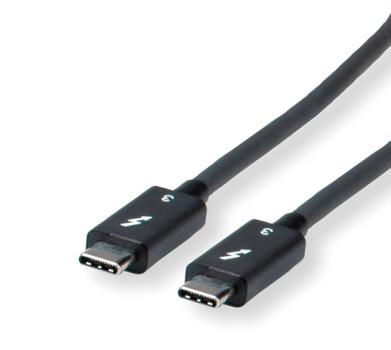 ROLINE Thunderbolt3 Cable, 40G, 5A, M/M, black, 0,5m (11.02.9040)