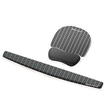 FELLOWES Gel Keyboard Wrist Rest with Microban Protection Chevron 9653601 (9653601)