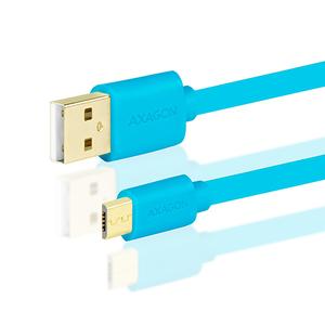 AXAGON AXAGON HQ Cable Micro USB <-> USB A. Blue. 0.5m Factory Sealed (BUMM-AM05QL)