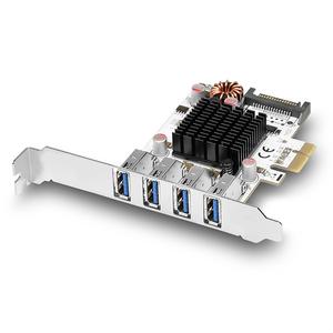 AXAGON AXAGON PCIe Adapter 4x USB3.0 UASP heatsink VIA+LP Factory Sealed (PCEU-43VQ)
