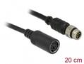 NAVILOCK Connection Cable M8 6 Pin male waterproof > MD6 female RS-232 0.2 m (63278)