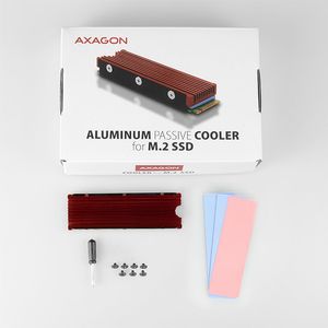 AXAGON AXAGON Passive-M.2 SSD. 80mm SSD. ALU Body Factory Sealed (CLR-M2)