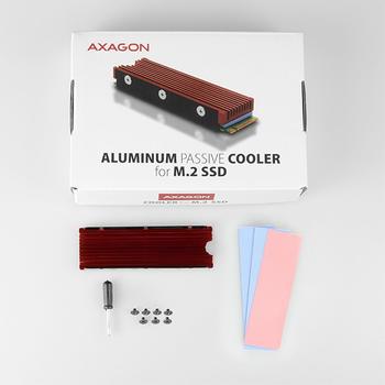 AXAGON Passive-M.2 SSD. 80mm SSD. ALU Body Factory Sealed (CLR-M2)