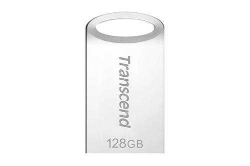 TRANSCEND d JetFlash 710 - USB flash drive - 128 GB - USB 3.1 Gen 1 - silver (TS128GJF710S)
