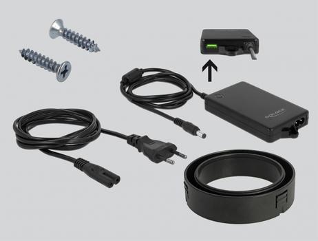 DELOCK USB Type-C™ Charger PD 85 W + Qualcomm Quick Charge 3.0 for table moun (64065)