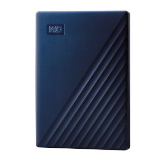 WESTERN DIGITAL WD My Passport for Mac WDBA2F0040BBL - Hard drive - encrypted - 4 TB - external (portable) - USB 3.2 Gen 1 - 256-bit AES - midnight blue (WDBA2F0040BBL-WESN)