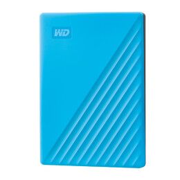 WESTERN DIGITAL WD My Passport WDBPKJ0040BBL - Hard drive - encrypted - 4 TB - external (portable) - USB 3.2 Gen 1 - 256-bit AES - blue (WDBPKJ0040BBL-WESN)