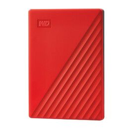 WESTERN DIGITAL WD My Passport WDBPKJ0040BRD - Hard drive - encrypted - 4 TB - external (portable) - USB 3.2 Gen 1 - 256-bit AES - red (WDBPKJ0040BRD-WESN)