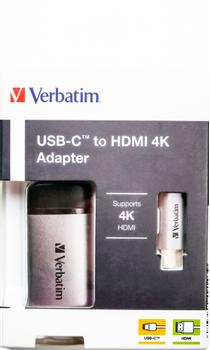 VERBATIM USB-C Verbatim zu HDMI 4K Adapter USB 3.1 GEN 1/HDMI (49143)