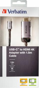 VERBATIM USB-C TO HDMI 4K ADAPTER (49144)