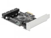 Delock PCI Express Card to 2 x internal USB 3.0 Pin Header - USB-adapter - PCIe 2.0 - USB 3.0 (intern) x 2