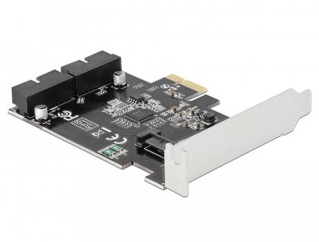 Delock PCI Express Card to 2 x internal USB 3.0 Pin Header - USB-adapter - PCIe 2.0 - USB 3.0 (intern) x 2 (90387)